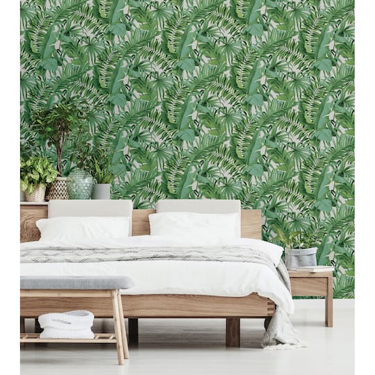 NuWallpaper Green Maui Peel & Stick Wallpaper
